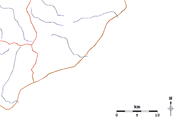Estradas e rios ao redor Kennet Rivermouth/Point