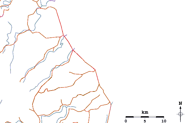 Estradas e rios ao redor Kirra