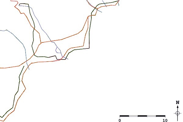 Estradas e rios ao redor L'Olivette