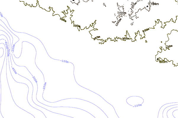 Litoral ao redor Caleta Mejia
