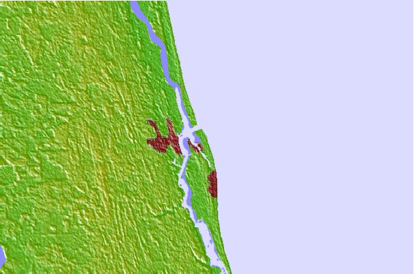 Locais de surf localizados perto de Middles