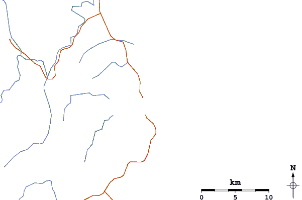 Estradas e rios ao redor Narooma Breakwall