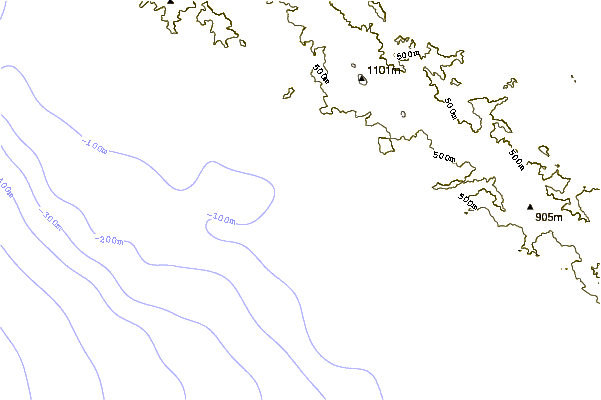 Litoral ao redor Pico Creek