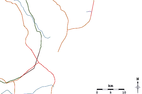 Estradas e rios ao redor Praia de Camburi
