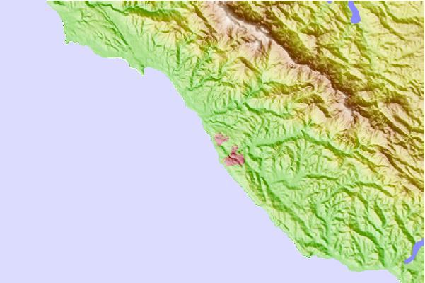 Locais de surf localizados perto de Santa Rosa Creek