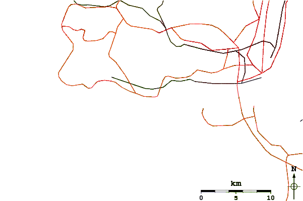 Estradas e rios ao redor Santo Amaro