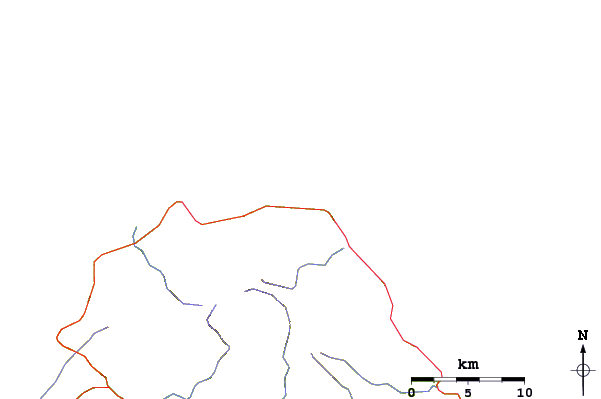Estradas e rios ao redor Takara