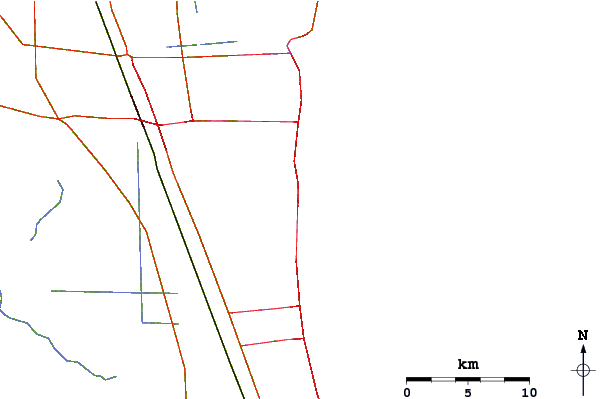 Estradas e rios ao redor 13th Street