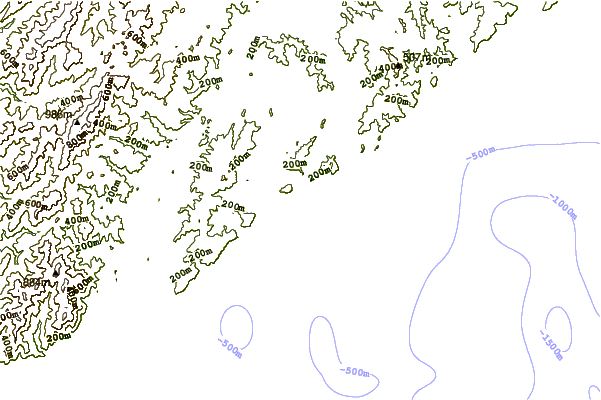Litoral ao redor Tora-Bombora