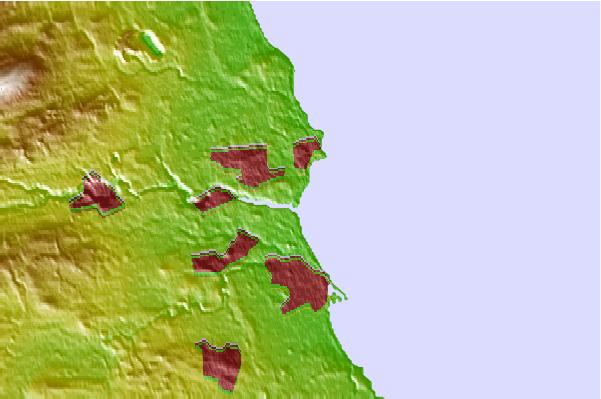 Locais de surf localizados perto de Wansbeck Estuary