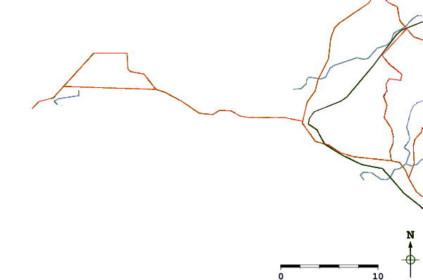 Estradas e rios ao redor Woolamai