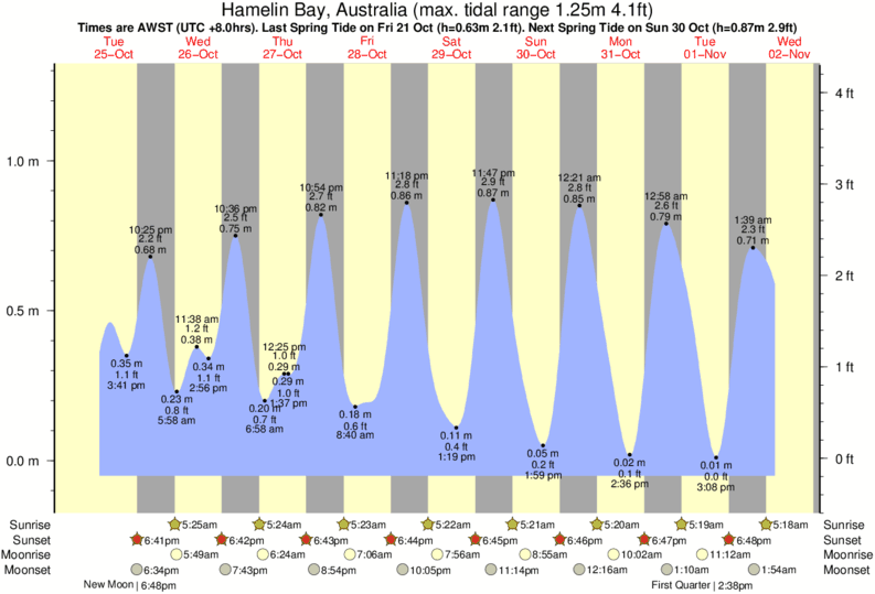 Gráficos da maré para Hamelin Bay, Australia, perto do spot de surf de Conto Springs