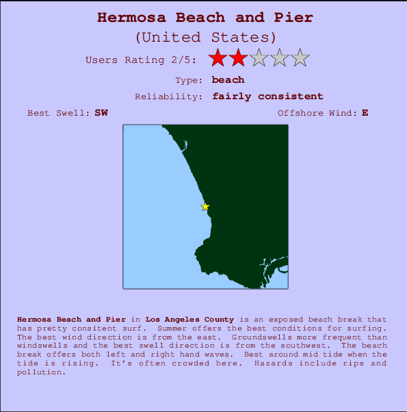 Hermosa Beach and Pier Previsões para o Surf e Relatórios de Surf (CAL