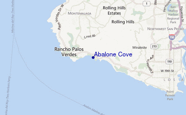 mapa de localização de Abalone Cove