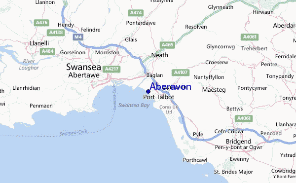 Aberavon Location Map