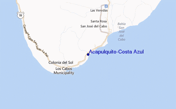 Acapulquito-Costa Azul Location Map