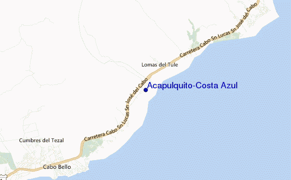 mapa de localização de Acapulquito-Costa Azul