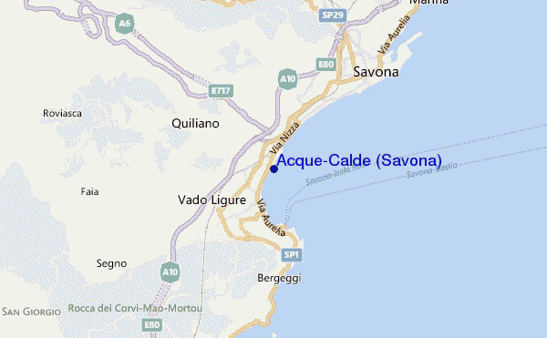 mapa de localização de Acque-Calde (Savona)