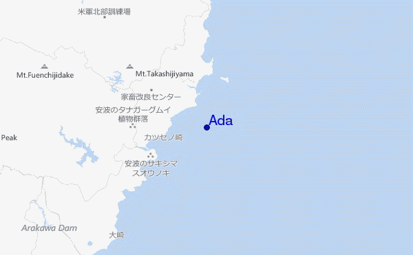 mapa de localização de Ada