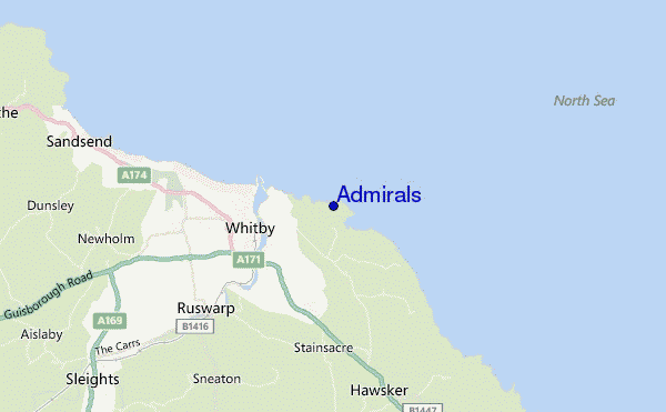 mapa de localização de Admirals