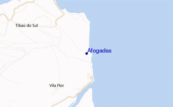 mapa de localização de Afogadas