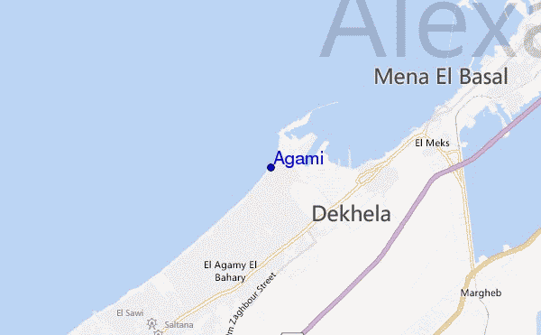mapa de localização de Agami