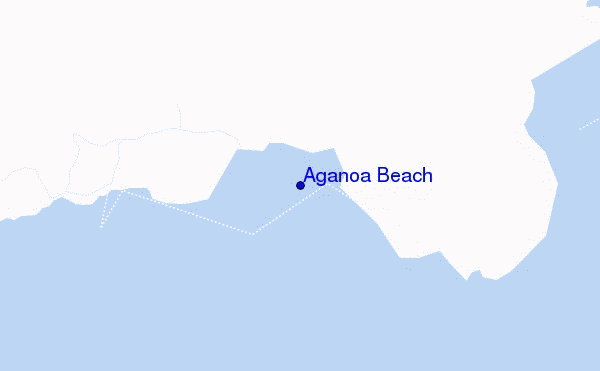mapa de localização de Aganoa Beach