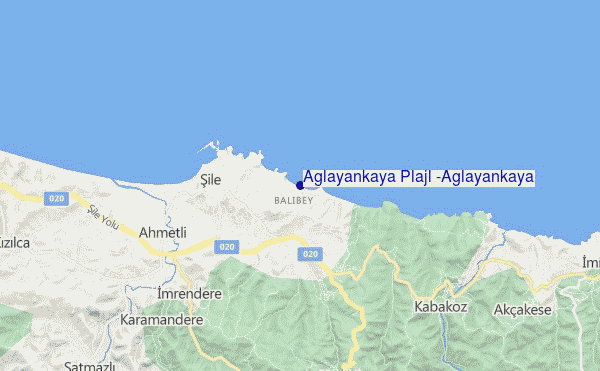 mapa de localização de Ağlayankaya Plajı (Aglayankaya)