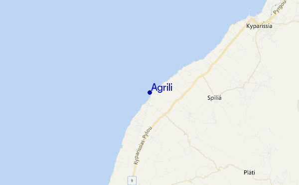 mapa de localização de Agrili