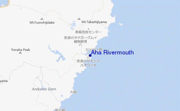mapa de localização de Aha Rivermouth