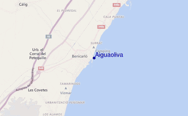 mapa de localização de Aiguaoliva