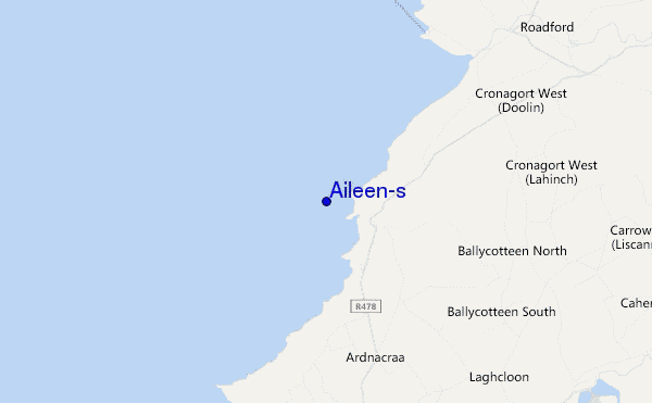 mapa de localização de Aileen's