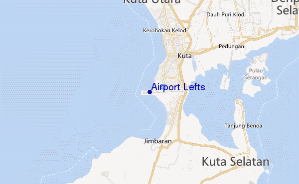 mapa de localização de Airport Lefts