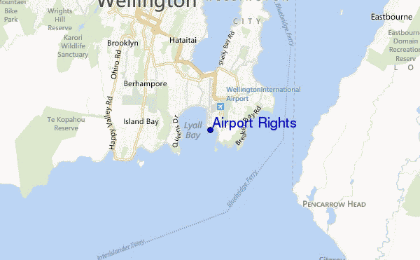 mapa de localização de Airport Rights