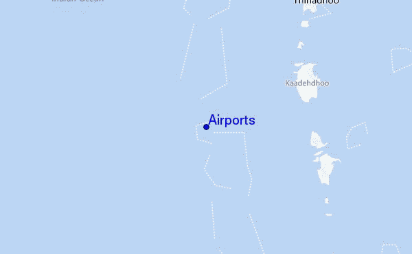 mapa de localização de Airports
