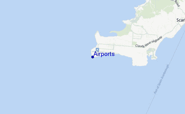 mapa de localização de Airports