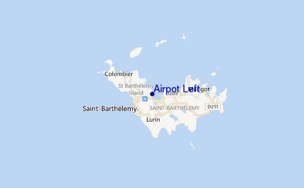 mapa de localização de Airpot Left