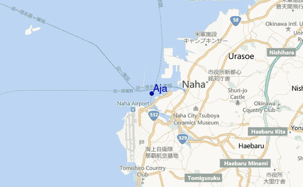 mapa de localização de Aja