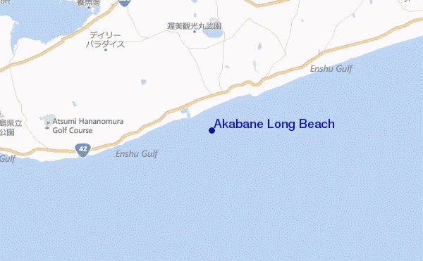 mapa de localização de Akabane Long Beach