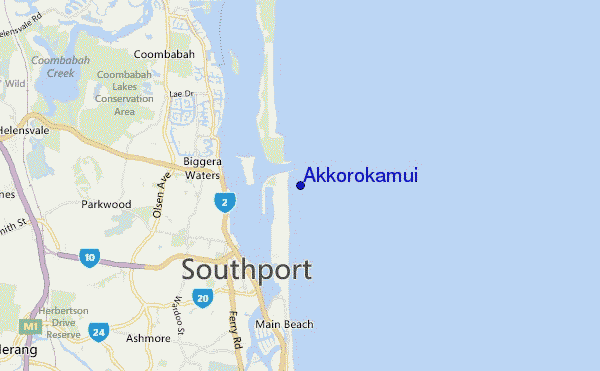 mapa de localização de Akkorokamui