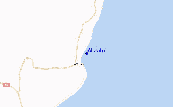 mapa de localização de Al Jafn