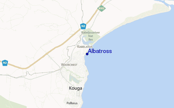 mapa de localização de Albatross