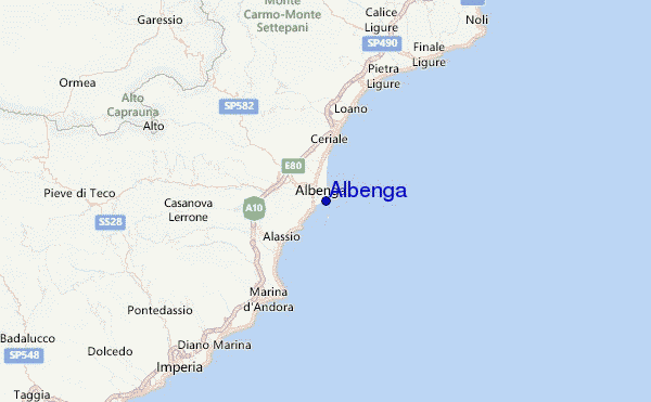 Albenga Location Map