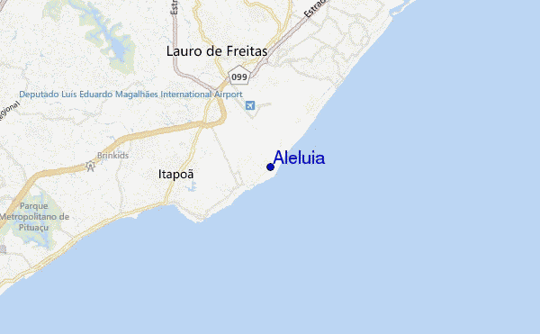 mapa de localização de Aleluia