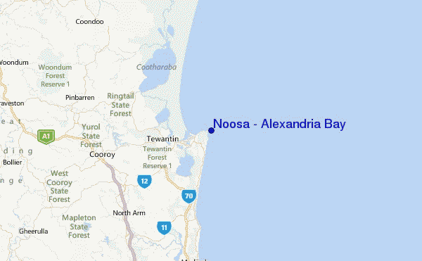 Noosa - Alexandria Bay Location Map