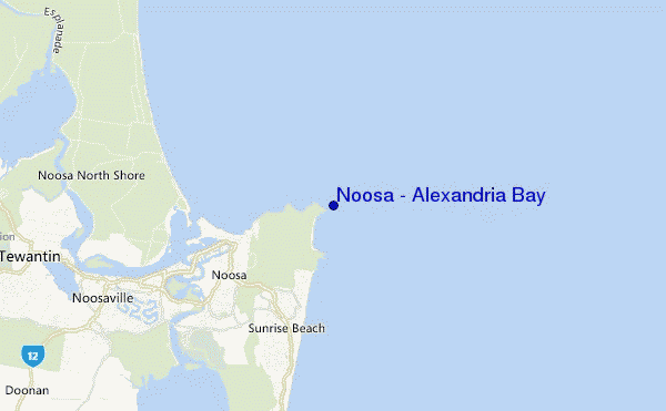 mapa de localização de Noosa - Alexandria Bay