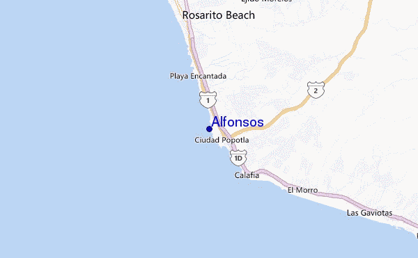 mapa de localização de Alfonsos