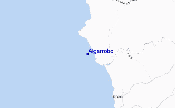 mapa de localização de Algarrobo