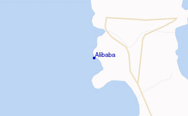 mapa de localização de Alibaba