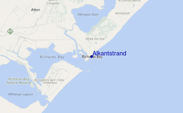 mapa de localização de Alkantstrand